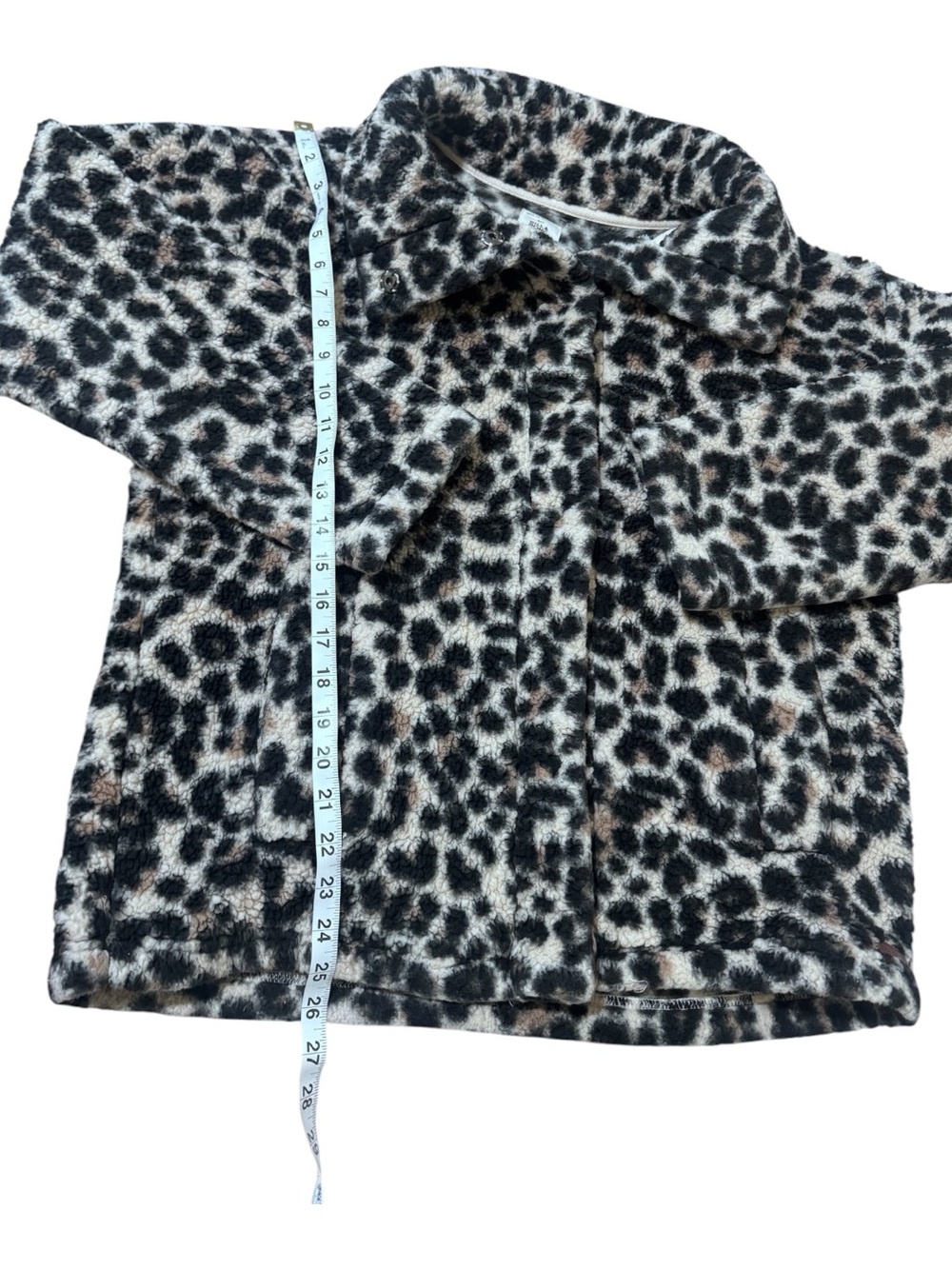 Billabong Leopard-Print Teddy Jacket in Black and Tan - Picture 3 of 7